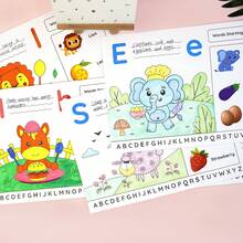 My First Handwriting Practice Book: Simple And Easy-To-Learn Letter/Number Tracing Book, Suitable For 3-5 Year Old Children, Kindergarten And Preschool Practice Writing And Tracing, Can Draw, Paste, Trace And Create Your Own Words, Children's Alphabet Practice Book, Practice Pen Control, Line Tracing, Letters And More! - Multicolor - View 7