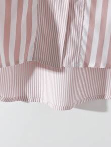 New Autumn Blue Long Sleeve Striped Shirt