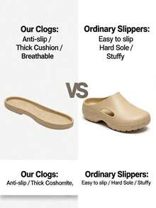 Eva Bread For Ladies, Solid Color Casual Non-Slip Outdoor Sandals Sports Beach Sandals Slippers - Brown - View 6