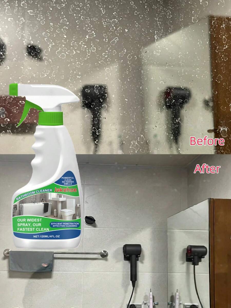 jakehoe 1 Bottle/120ml Bathroom, Kitchen, Toilet Cleaner, Suitable For Cleaning Stainless Steel Sink, Washbasin, Washing Machine, Glass Limescale, Essential Household Cleaning Supplies, Air Freshener, Best Gift For Boyfriend (Random New Or Old Version)
