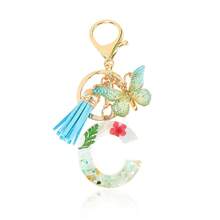 1pc Handmade Crystal Resin Butterfly & Letter Keychain, Tassel Keyring, Small Gift For Wedding, Birthday, Baby Shower, Travel Souvenir, Graduation, Housewarming, Party (5 Styles Available) - Multicolor - View 96