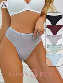 Ropa interior de malla sexy para mujeres, pantaletas transparentes y seductoras, ultra delgadas, transpirables y sin costuras de tiro bajo - Multicolor - Ver 5