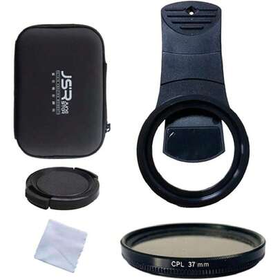 Clip de Filtro de Lente de cámara de teléfono móvil Profesional de 37 mm, Accesorios de fotografía Resistentes al Desgaste de Aluminio de Vidrio, Filtro CPL,36930100