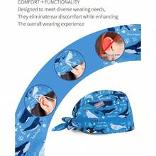 Kousenpu Scrub Caps For Men Adjustable Surgical Cap Breathable Medical Hat For Doctors Nurses And Healthcare Professionals - 深藍色水下生物 - 查看 5