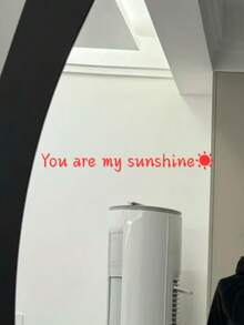 1pc "You Are My Sunshine" PVC Seamless Residue-Free Decal: Full Of Sunshine & Positive Energy, Suitable For Mirrors, Car Windows, Side Mirrors & Walls.Premium PVC Material, Durable & Smooth, No Sticky Residue After Removal.Edge-Free Design For Sleek Adhesion, Perfectly Fits Curved & Flat Surfaces.Infuse Daily Life With Bright Warmth & "Sunshine Guides The Way