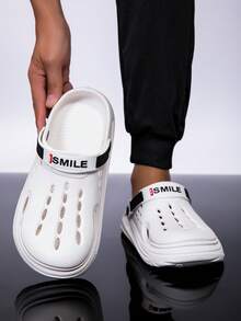 2026 New Hollow Hole Sandals, Men's Summer Non-Slip Closed Toe Slippers, EVA Thick Soft Lightweight Beach Slides, Couples Unisex - White - View 3