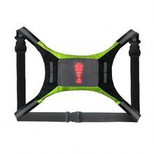 Chaleco reflectante para ciclismo, Clip reflectante para mochila, Recargable por USB con control remoto LED intermitente, Adecuado para ciclismo, correr y patinaje - Gris - Ver 4