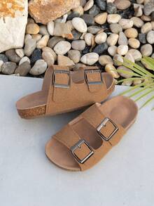 1双新款夏季防滑耐磨软底时尚百搭儿童沙滩凉鞋 - 棕色 - 查看 4