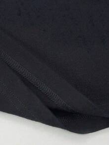 Camiseta de moda para hombre, estampado "Jesús es mi rey" con diseño de corona, cuello redondo, manga corta, poliéster, lavable a máquina, azul oscuro - Negro - Ver 3