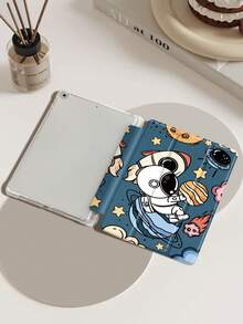 可爱卡通宇航员保护套，兼容 iPad Air 4/5 10.9 英寸、iPad 7/8/9 10.2 英寸、iPad 第十代，内置 Apple Pencil 插槽，支持自动睡眠/唤醒功能，也兼容三星 Tab S6 10.4 英寸、Tab A9 11 英寸、Kindle Paperwhite 第十二代（2024 年款），宇航员保护套，儿童礼物，情人节礼物，新年礼物 - 彩色 - 查看 4