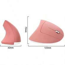 EASYTAO Mouse Inalámbrico Ergonómico Recargable 2.4GHz Ratón Óptico Inalámbrico con Receptor USB para  y Windows Diseño Ergonómico 6 Bos 800/1200/1600DPI Protege el Brazo Rosa - Rosa - Ver 5