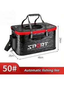 1pc Foldable EVA Fishing Bucket, Live Fish Bucket, New Fishing Bucket, Folding Fishing Box, Thick Multi-Function Fishing Box
