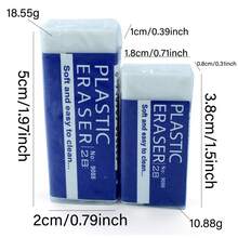 6/10/12/18/24/60 Pcs Minimalist White Erasers, Size: 3.8cm*1.8cm, Exam-Use Erasers, Clean Removal Of Pencil Marks Without Leaving Traces, Creative Stationery, Office Supplies - Rectangle - View 3