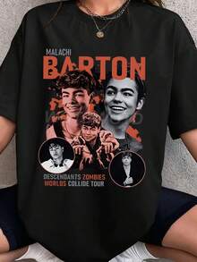 Men Women Clothing Descendants Zombies World Tour Matching Shirt Malachi Barton Cotton T-Shirt Disneyland Summer Tour 2025 Shirt - 款式22 - 查看 1