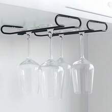 1个壁挂式酒杯架，适用于橱柜、厨房、酒吧和餐厅，厨房收纳整理，厨房配件