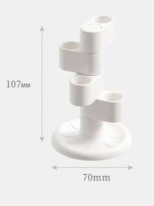 1个旋转式牙刷（笔）架，浴室台面收纳架，防滑笔架，可收纳化妆刷。浴室小工具，浴室收纳整理。牙刷牙膏架，家居用品。浴室 - 彩色 - 查看 13