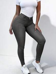 Quần jeans skinny nữ dáng ôm tôn dáng bán chạy nhất, thích hợp mặc thường ngày và đi làm, phù hợp mọi mùa. - Xám - Xem 6