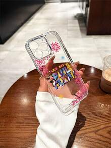 官方授权 Paul Frank 透明太空主题手机壳，全包覆式防震摄像头保护，饰有猴子、熊、雪花、几何图案和字母设计，新款兼容 13/14/15/16/17 Pro Max - 彩色 - 查看 5