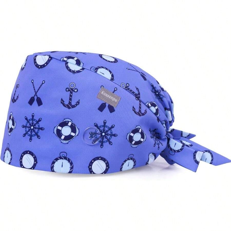 Kousenpu Scrub Caps For Men Adjustable Surgical Cap Breathable Medical Hat For Doctors Nurses And Healthcare Professionals - Multicolor Ocean Theme - View 1