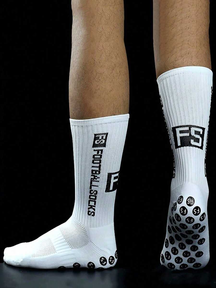 6 Pairs Men's Non-Slip Football/Sports Socks With Skid-Resistant Pads - Multicolor - View 1