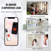 2PCS Soporte Desmontable de Silicona con Doble Cara para Celular, Ventosas para Celular, Soporte Teléfono con Ventosa, Sujeción para Selfies y Videos - Compatible con y Android(Rosa)(Blanco y Negro) - Multicolor - Ver 7