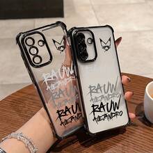 Funda de teléfono R-Rauw A-Alejandro Hip Hop para 26,A36,A55,A35,A16,A05,A14,A24,A34,A54,A15,A25,A23,A33,A53,A73,A13 4G/5G, funda trasera transparente suave y anti-caída - Colores mezclados - Ver 3