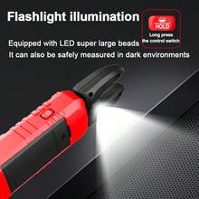 Pinza amperimétrica digital ZL35B con forma de tenedor, amperímetro de pinza abierta de 6000A, multímetro, corriente DC/AC, Hz, herramienta de prueba eléctrica, batería recargable - Multicolor - Ver 8