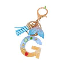 1pc Handmade Crystal Resin Butterfly & Letter Keychain, Tassel Keyring, Small Gift For Wedding, Birthday, Baby Shower, Travel Souvenir, Graduation, Housewarming, Party (5 Styles Available) - Multicolor - View 33