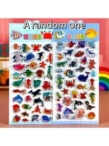 3D 卡通全息浮雕贴纸 - 水豚动物全息浮雕贴纸贴花 - 彩色 - 查看 10