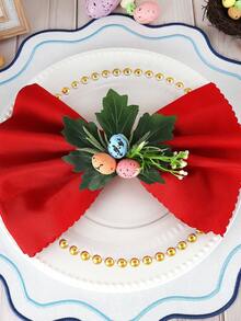 1/4pcs Easter Maple Leaf Napkin Rings, Napkin Holders, For Easter Table Decoration - Multicolor - View 3