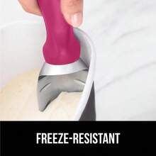 GORILLA GRIP Large Comfortable Handle Heavy Duty Ice Cream Scoop Professional Grade Scooper Get Perfect Shape Scoops Great for Spooning Frozen Gelato and Sorbet Cookie Dough Melon Hot Pink - Rosa fuerte - Ver 5