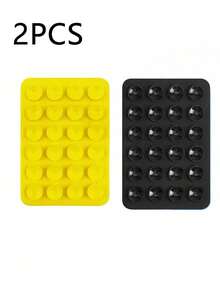 Double-Sided Silicone Phone Grip Handle, Suction Cup Phone Case Stand, Hands-Free Sticky Phone Holder, Suitable For Selfie And Video, Phone Finger Grip Stand, Wall Mounted, Car Mount, Applicable For Home, Office, Bathroom, Kitchen, Easy To Clean, No Trace, Soft Touch, Reusable Phone Accessory