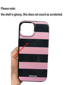 Simple Striped Pink Phone Case Compatible With Apple - Multicolor - View 6