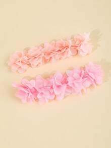 1pc Newborn Baby Girl 5 Flower Sweet & Cute Headband, Princess Headband Hair Accessory, Suitable For Gift, Party, Daily Wear, Christmas - Multicolor - View 5
