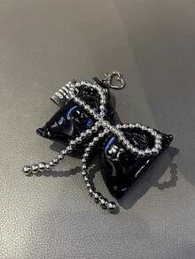 1pc Beaded Feather Bow Accessory Silver Beads Bowknot Keychain Bag Charm Suitable For Daily Life Gatherings Holidays Gifts Keychain Accessories - Multicolor - View 7