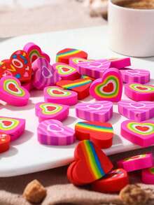 100 cục tẩy mini ngày Valentine - Nhiều hình trái tim hoạt hình nhỏ, cục tẩy hình trái tim dễ thương số lượng lớn dùng cho bàn học, tẩy bút chì ngày Valentine, quà tặng tình yêu, phần thưởng, giải thưởng, tuyệt vời cho quà tặng lớp học, phần thưởng và quà tặng tiệc tùng, vật phẩm khuyến khích trong lớp học, cục tẩy bền. - Nhiều màu - Xem 8