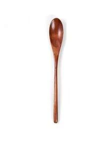 1件/2件/4件/8件裝 木製湯匙叉子套組，表面光滑，木製餐具，包含叉子、餐刀、湯匙，適用於居家、派對、餐廳，多功能22.5cm長柄木製湯匙 - 可重複使用的木製餐具，可用於攪拌、長柄湯匙，適用於下午茶、居家、餐廳、旅行和晚餐派對 - 棕色 - 查看 12