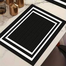 Set Of 1/4/6 - Modern Minimalist Textured Pattern Placemats, For Protecting Dining Surfaces, Kitchen Placemats, European-Style Home Decor Kitchen Placemats, Home Decoration Placemats. - Placemat - View 3
