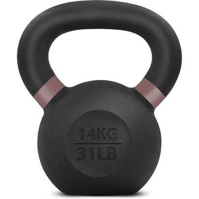 Yes4All Powder Coated Cast Iron Competition Kettlebell With Wide Handles And Flat Bottoms
