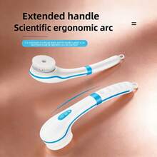 Within 2 Working Days, Electric Body Scrub, Including 5 Accessories - Long-Handled Soft-Bristled Body Scrub Brush, USB Charging, Suitable For Full Body Exfoliation And Cleansing - Electric bath brush - 查看 4