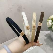 Băng đô đan, phụ kiện tóc hoạt hình dành cho nữ, phụ kiện đội đầu đa năng, băng đô thời trang thu đông thanh lịch tối giản cho hoạt động ngoài trời, băng đô cài tóc. - Nhiều màu - Xem 3