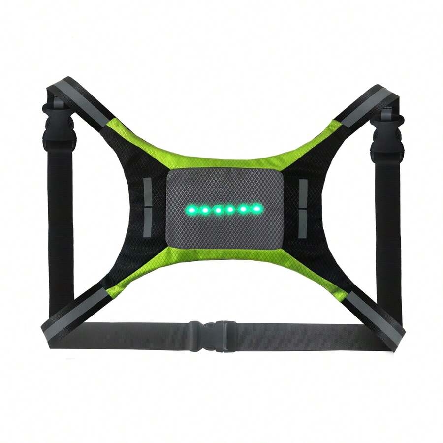 Chaleco reflectante para ciclismo, Clip reflectante para mochila, Recargable por USB con control remoto LED intermitente, Adecuado para ciclismo, correr y patinaje - Gris - Ver 1