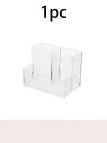 1pc Multi-Layer Transparent Makeup Organizer Box, Makeup Brush & Lipstick Holder, Multifunctional Desktop Storage Box, Empty Box, Pen Holder,Room Decor - Multicolor - View 6