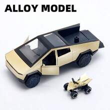 1:36 特斯拉合金车模摆件。三门设计，功能丰富——这款合金模型包含一辆可拆卸的迷你摩托车，可以单独玩耍，为您的收藏增添更多乐趣。——是馈赠亲友或摆放在桌面上的理想之选。 - 彩色 - 查看 14