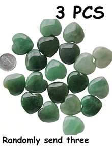 QYDCX Natural Green Aventurine Heart Palm Stone Reiki Balancing Worry Stone(1.18 Inch) - Mint Green - View 5