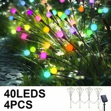 40颗LED太阳能花园灯，户外自动开关，防水雏菊造型景观灯，适用于走道、露台、圣诞装饰，无需布线，安装简便，节日装饰，露台装饰，装饰插杆，耐用塑料材质，节日装饰，家庭园艺爱好者 - 彩色 - 查看 5