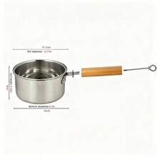 Bộ 3 nồi chiên sâu bằng thép không gỉ 304 có lọc, nồi chiên sâu đa năng nhỏ gọn dùng trong gia đình có nắp đậy, tay cầm có thể tháo rời, dùng để chiên khoai tây/gà rán - Nồi chiên sâu bằng thép không gỉ 304, thích hợp để chiên khoai tây, gà, đun sữa, nấu mì, nồi nhỏ - Dụng cụ nấu ăn thiết yếu - Không cần điện - Nhiều màu - Xem 17