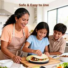 3-In-1 Tortilla Crimper & Press, Quesadilla Maker, Tortilla Sealer, Empanada Press, Create Sealed Quesadillas, Burritos, Dumplings(6/8/10 Inch), Black-Yellow - 3合1 - 查看 3