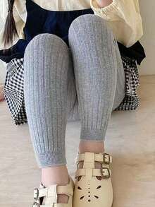 3 pares de mallas ajustadas de unicolor para niñas, con ajuste cómodo y elástico, adecuadas para todas las estaciones, excelentes para uso diario - Multicolor - Ver 7