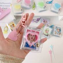 1本迷你便携相册，方便携带的备忘录本，可DIY插入式相册，DIY手工纪念相册，生日和情人节礼物，送给女朋友、朋友